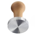 thumbnail image 2 of Solid Wood Handle Coffee Tamper Stainless Press Powder Hammer Squeezer, Thread Base  2#, 2 of 9