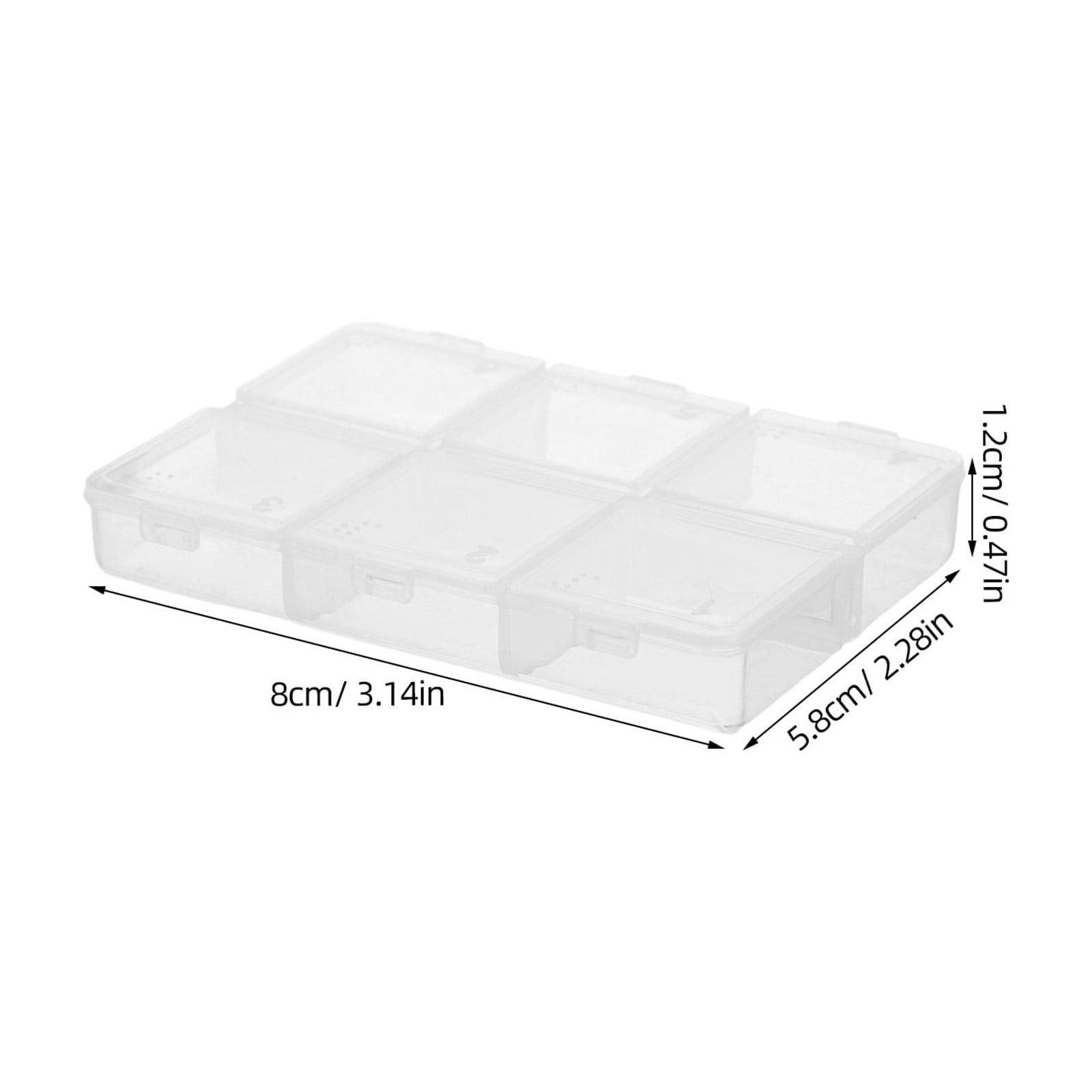 DEEPCRAFF 10Pcs Transparent Plastic Compartment Boxes for Bead Storage and Craft Tool Organization