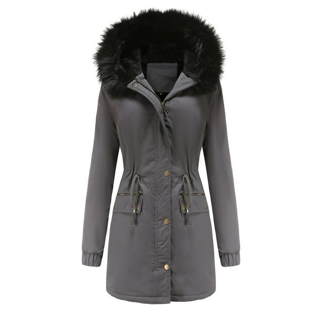 Winter Big Hair Collar To Overcome Women's Casual Jacket New Fleece-lined Thickened Cotton Coat Women's Large Size Cotton Clothes