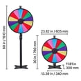 thumbnail image 2 of 24 Inch Spinning Prize Wheel with Stand 14 Slot Adjustable Height Tabletop or Floor Standing Fortune Roulette Wheel with Dry Erase Board and Markers for Parties Trade Shows Carnival Events, 2 of 8