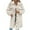 White-Coat, variant on Qetyuw Fuzzy Long Jacket for Women Winter Warm Long Sleeve Open Front Coat Button Down Lapel Casual Coats