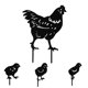 thumbnail image 5 of Inteprter 4 piezas de decoración de estaca de jardín de animales incluye 1 decoración de estaca de y 3 decoraciones de estaca de pollito arte de Decoración del hogar Inteprter HA015324-00, 5 of 6