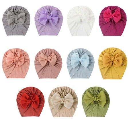 

Rovga Hats For Boys Girls 11Pc Baby Fashion Solid Hat Flowers Hat Winter Warm Hood Tire Cap