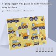 thumbnail image 4 of Dailycode Light Switch Plate Covers 2 Gang Wall Plate Plastics Outlet Covers for Kitchen Home Office Decor Backhoe Excavator Dump Truck, 4 of 8