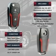 thumbnail image 5 of KeylessOption blank key + flip style remote upgrade for 1998-2016 FoMoCo vehicles, 3-button flip style fob, 5 of 5