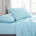 thumbnail image 3 of Pure 1000 Thread Count PIMA Cotton- Sateen Weave 4-Piece Queen (60"X80") Light Blue, Single Ply Yarns, Sateen Weave, Fits Mattress 18"inch Deep Pocket, 3 of 4