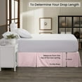 thumbnail image 4 of Dee's Collection Magic Bed Skirt 12 Inch Drop Length 100% Microfiber Fabric Pleated Split Corners (Twin-Pink), 4 of 7