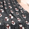 thumbnail image 3 of Black Christmas Snowman Pattern Blanket,Comfortable Soft Lamb Wool Throw Blanket,All Season,Warm Lightweight Blankets for Sofa Bed Couch Living Room Chair,60"x80", 3 of 4