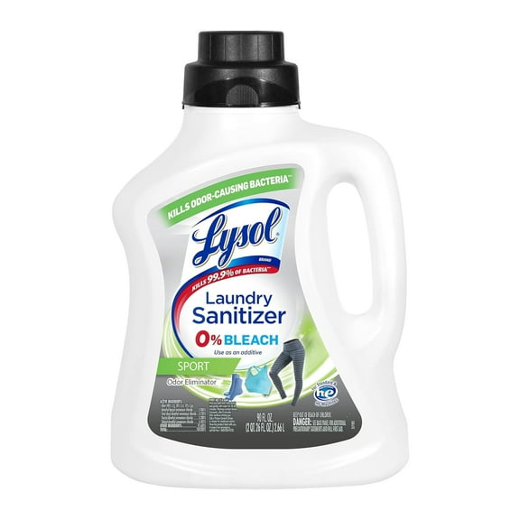 Lysol Sport Laundry Sanitizer Additive, Sanitizing Liquid For Gym Clothes And Activewear, Eliminates Odor Causing Bacteria, 90Oz Packaging May Vary