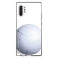 thumbnail image 1 of DistinctInk Clear Shockproof Hybrid Case for Galaxy Note 10 PLUS (6.8" Screen) - TPU Bumper, Acrylic Back, Tempered Glass Screen Protector - White Volleyball, 1 of 1