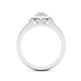 thumbnail image 3 of Imperial 1/2Ct TDW Baguette Diamond 14k White Gold Halo Engagement Ring (H-I, I2), 3 of 4