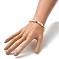 thumbnail image 3 of 10pcs Natural Pearl Beaded Bracelets for Mom Women Girl with Faceted Glass Beads Colorful 7-1/8 inch(18cm) Beads: 2.8~12x2.5~7.5mm, 3 of 5