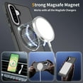 thumbnail image 4 of Asuwish Phone Case for Samsung Galaxy A37 5G Tempered Glass Screen Protector Magnetic Folding Stand Frosted Translucent Rugged Shockproof Protective Cell Cover A 37 37A LTE Women Men Black, 4 of 7