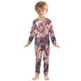 thumbnail image 3 of BZSMCE Unisex Pajama Set Snug-Fit Cotton Sleepwear Velvety Rose with Frost Printed, 3 of 7