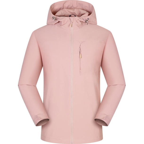 ICHUANYI Liquidación Chaqueta de lluvia sólida para mujer Chubasquero con capucha para exteriores Top resistente al viento ICHUANYI WER2023082204763