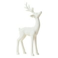 thumbnail image 2 of hulanddfd White Small Reindeer Sculptures, 8" Reindeer Figurines Deer Statues Tabletop Metal Deer Ornaments for Entryway Living Room Desktop Home Decor, 2 of 2
