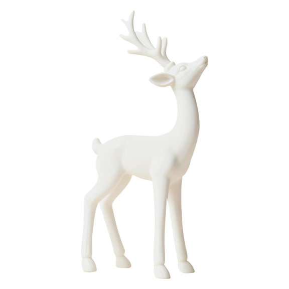 JGJJUGN Imitation Metal Deer Statue, Stag Garden Ornament, Rustic Entryway Decor, Outdoor Sculpture, Antique Finish, Weather-Resistant, Home Accent, Nature-Inspired Decor