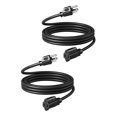 thumbnail image 1 of Cable de extensión DEWENWILS de 3 puntas, 10 pies, resistente a la intemperie, paquete de 2, 1 of 8