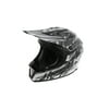 Cyclone ATV MX Dirt Bike Off-Road Helmet DOT/ECE Approved- Black/White -Youth SM