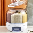thumbnail image 5 of Grain Dispenser, Grain and Rise Storage Container Kitchen, 360° Rotating Rice and Grain Dispenser, Cereal Dispenser, Rotating Dry Food Dispenser for Lentils, Small Beans, Barley, Millets, 5 of 5
