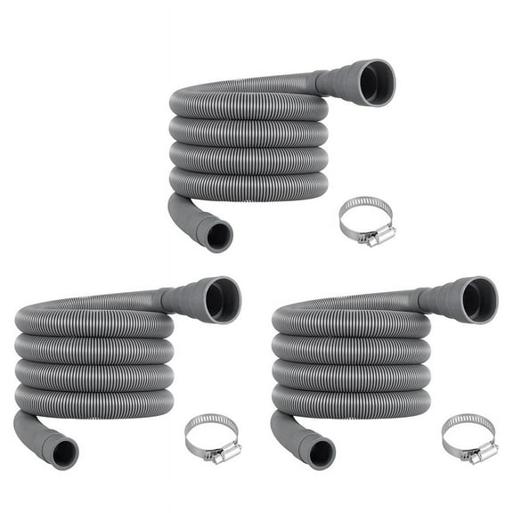 3X Drain Hose Extension Set Universal Washing Machine Hose 6.5Ft, Include Drain Hoses Hose Clamps