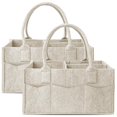 thumbnail image 1 of Cute Castle Baby Diaper Caddies 2 Pack Oatmeal, 1 of 5