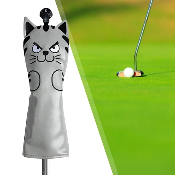 Cubiertas Impermeables Macarena para Cabeza de Palo de Golf Gris Madera Fundas para Cabezas de Golf