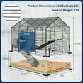 thumbnail image 2 of Metal Hamster Cage, Transparent Hamster Habitats and 4PCS Cage Accessories, with Water Bottle for Rats, Hamsters & Hedgehogs, Guinea Pigs, 2 of 7