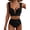 Black, variant on Women Swimsuits Bikinis Sets Bathing Suits 2 Piece Sets High Waisted Bikini Swimming Suits Cut Out Vacation Outfits Black 2XL