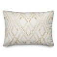 thumbnail image 2 of Creative Products White and Gold Diamond 20 x 14 Spun Poly Pillow, 2 of 3