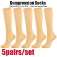 thumbnail image 1 of EIGTHTAIL (5 Paires) Bas de Compression 20-30 mmHg Soutien Gradué Hommes Femmes P-TTG, 1 of 10