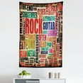thumbnail image 1 of Retro Tapestry, Retro Rock Roll Lettering Grunge Distressed Colors Back then Sound Music Theme, Fabric Wall Hanging Decor for Bedroom Living Room Dorm, 5 Sizes, Multicolor, by Ambesonne, 1 of 1