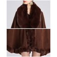 thumbnail image 5 of Ponchos para mujer Obosoyo, piel sintética, cuello, capa, capa, pashmina, 5 of 5