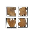 thumbnail image 4 of DecMode Rustic Brown Tree Trunk Inspired Wood Wall Décor, Set of 4 18"W x 18"H, 4 of 15