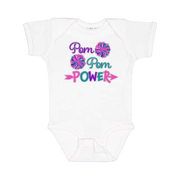 Inktastic Pom Pom Power- Cheerleader Boys or Girls Baby Bodysuit