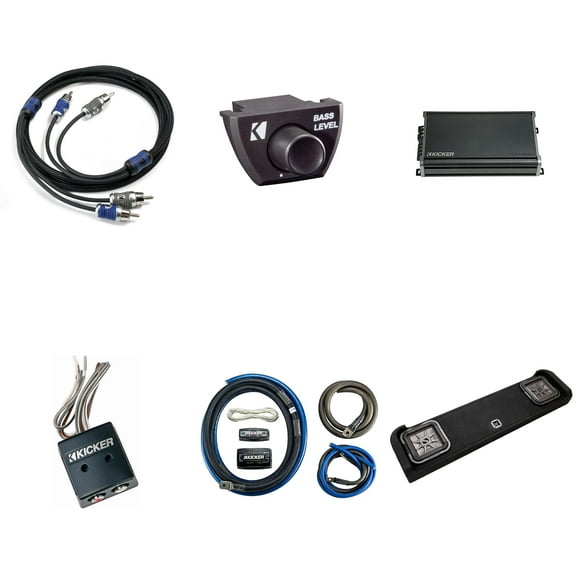 Kicker 51KFDL7T102 L7T F-150 Dual 10" Sub 2-Ohm & CXA1200.1 Amp Complete Audio Upgrade (Includes Bass Knob and Install Accessories )