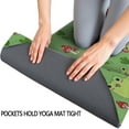 thumbnail image 3 of Red Mushroom Frog Green Pattern Hot Yoga Mat Towel Non Slip for Hot Yoga - Quick-Drying Yoga Mat Cover with 4 Corner Pockets with Travel Bag - Hot Yoga Towel Non Slip 70"x26", 3 of 6