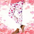 thumbnail image 2 of Simua Women's Valentine's Day Colorful Heart Print High Waist Tight Yoga Pants Leggings - Stretchy Casual Gym Spring Summer Fashion Wear, 2 of 9