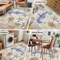 thumbnail image 5 of 3'x5' Area Rugs, Coastal Seahorse Indoor Outdoor Area Rug for Living Room Bedroom, Vintage Nautical Summer Beach Starfish Washable Bathroom Rugs Kitchen Floor Carpet Mats Home Decor Aesthetic, 5 of 8