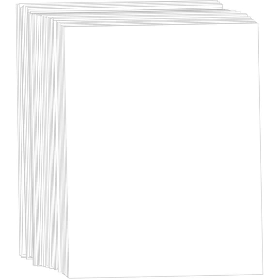100 Sheets White Cardstock 8.5 x 11, 65lb White Card Stock Printer Paper for Invitations, Office, Certificate