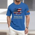 thumbnail image 2 of Hogleaql 4th Of July Shirts for Men Crewneck Patriotic Shirts Short Sleeve USA Flag Independence Day Graphic for Men Trendy T Shirt Blue 4XL, 2 of 4