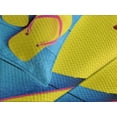 thumbnail image 4 of Ambesonne Yellow and Blue Quilted Bedspread Set 3 Pcs, Flip Flops Pier, King Size, Sky Blue Yellow Pink, 4 of 5