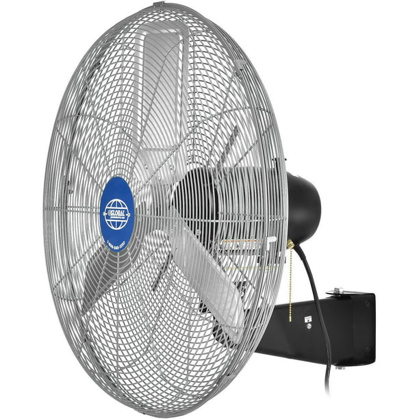 Deluxe Oscillating Wall Mount Fan 24 Diameter 1 2hp 8 650cfm Walmart Com Walmart Com