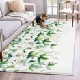 thumbnail image 3 of Rectangle Area Rug 4x6ft,Spring Floral Green Watercolor Leaves Washable Carpet Non-Slip Runner Accent Rugs Indoor Floor Mat for Bedroom Living Room Decor,Weeping Vine Flower, 3 of 9