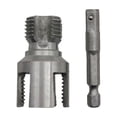 thumbnail image 1 of Durable Iron PVC Pipe Threader Set with Dual Dies for Internal & External Threading, Accommodates 1/2, 3/4, 1 Inch Pipe Sizes, Comprehensive Plumbing Tool Kit for Home Improvement, 1 of 8