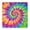 Colorful Rainbow Tie-1, variant on Colorful Rainbow Tie Dye Spiral Pattern Square Fitted Tablecloth with Elastic Edge,Square Table Cover,Washable Elastic Table Cover for Home Kitchen Party Decor 34"x34"