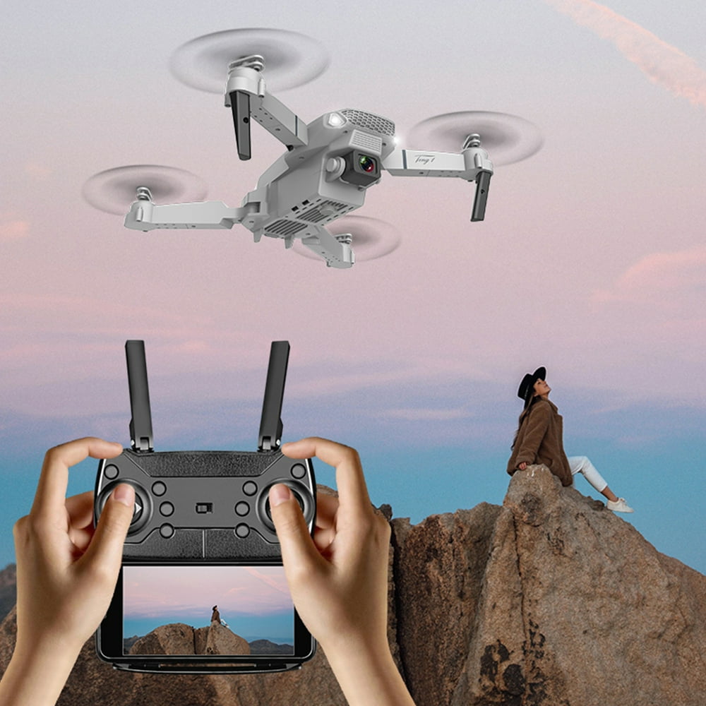 ALLCACA E88 RC Drone, 2 Million Pixels Camera Foldable RC Drone Gesture
