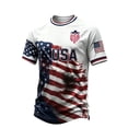 thumbnail image 2 of USA Soccer Men's Shirts 2026 Country Team Crewneck Short Sleeve Fan International Football Shirt Loose Fit Fashion Jerseys for Men, 2 of 5
