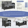 thumbnail image 3 of Costway 4 PCS Patio Rattan Furniture Set Glass Table Shelf Sofa Cushion Gray, 3 of 10