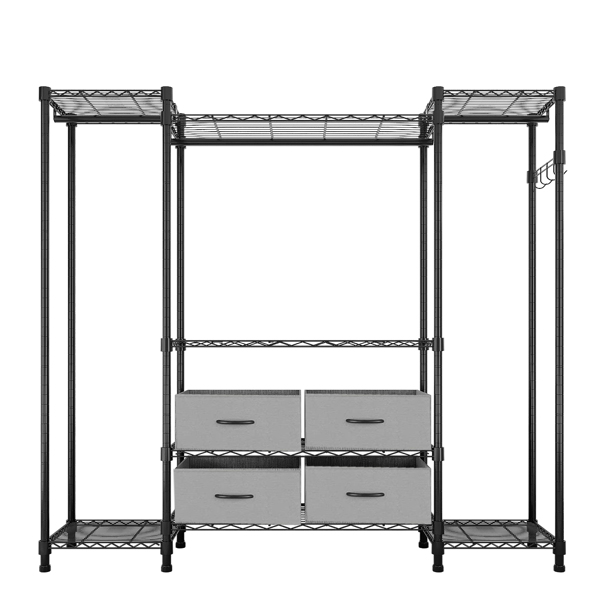 HLONK Wire Garment Rack Heavy Duty Clothes Rack，Closet Organizer Metal